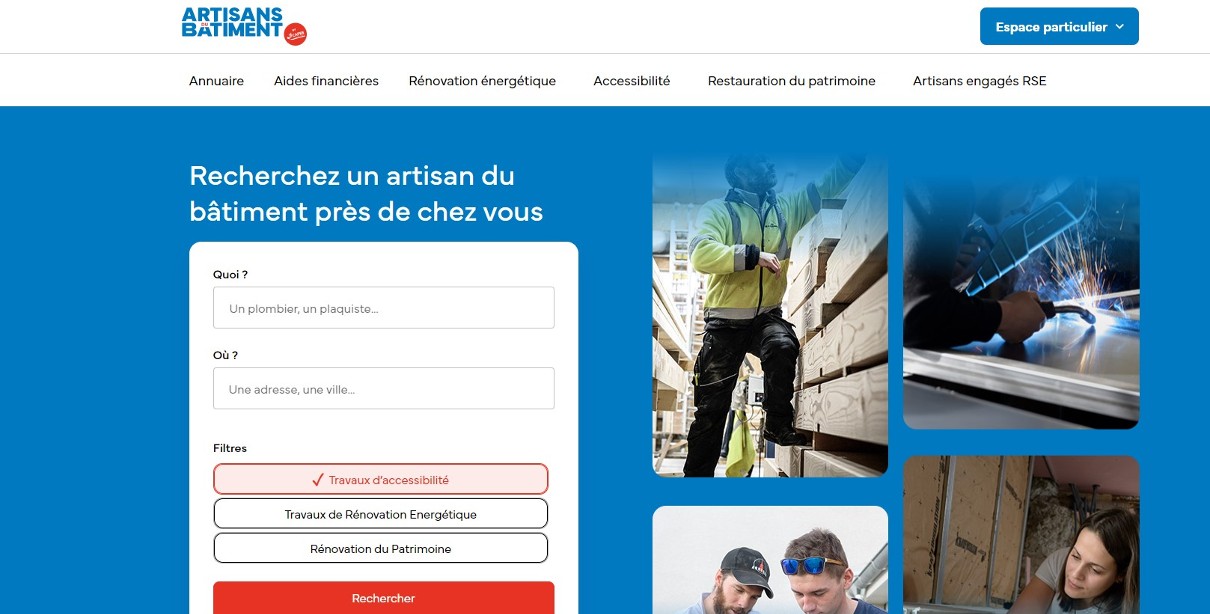 annuaire en ligne handibat silverbat artisans du bâtiment by capeb